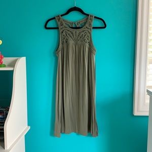 olive shift dress from Loft